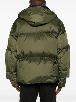 WHO DECIDES WAR Men's Detachable Hood Jacket in Olive Green