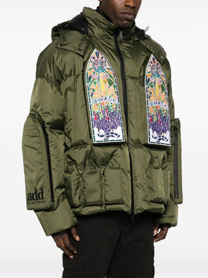 WHO DECIDES WAR Men's Detachable Hood Jacket in Olive Green