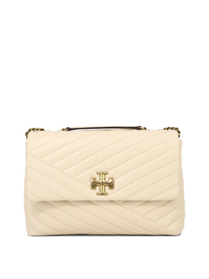 TORY BURCH Beige Leather Shoulder Bag for Women - SS24 Collection
