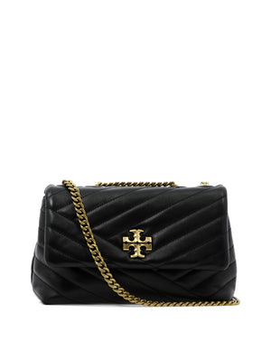 TORY BURCH Sleek Black Leather Crossbody Handbag for Women