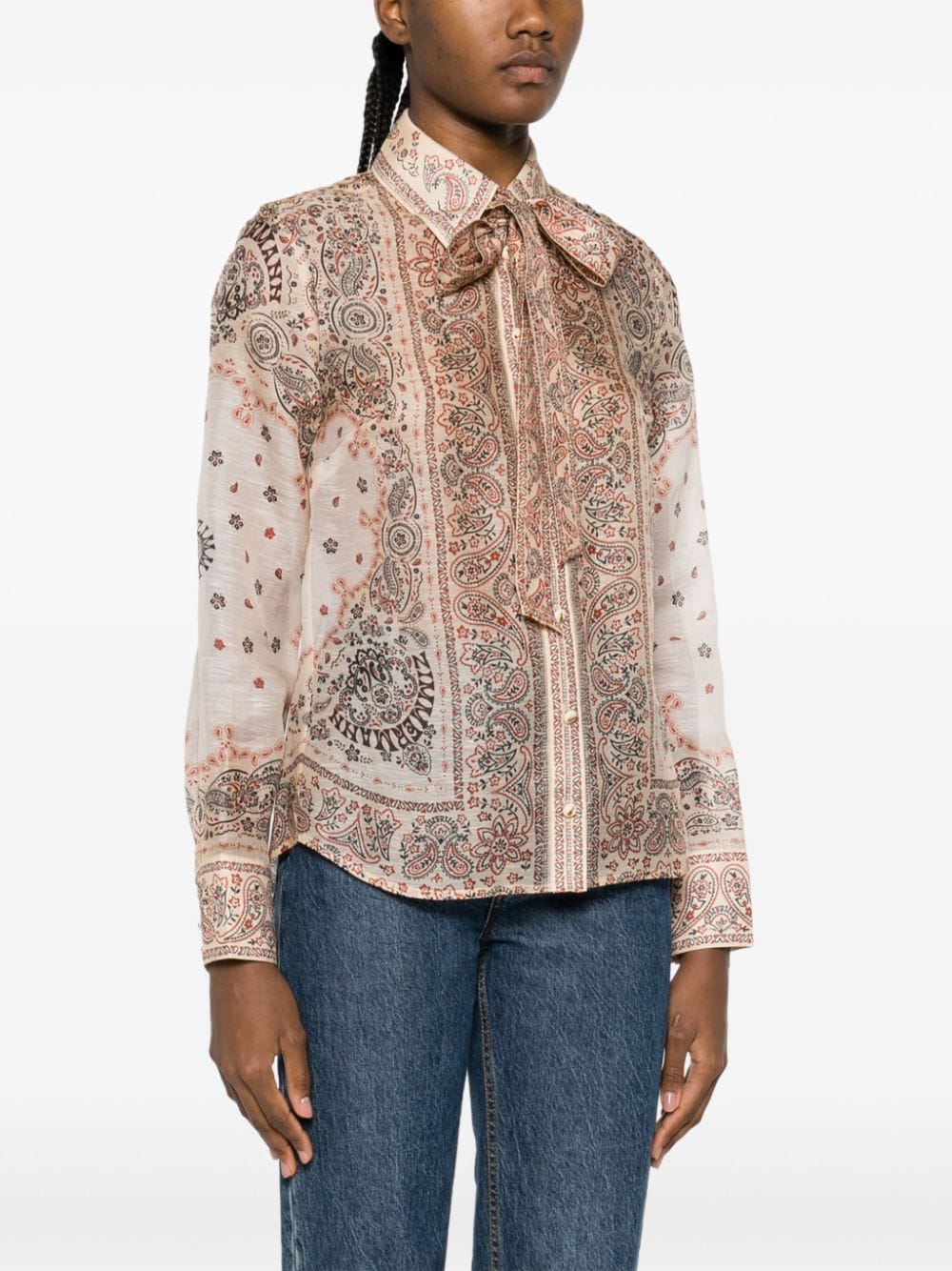 ZIMMERMANN Stunning CRBA Silk and Linen Shirt for Women