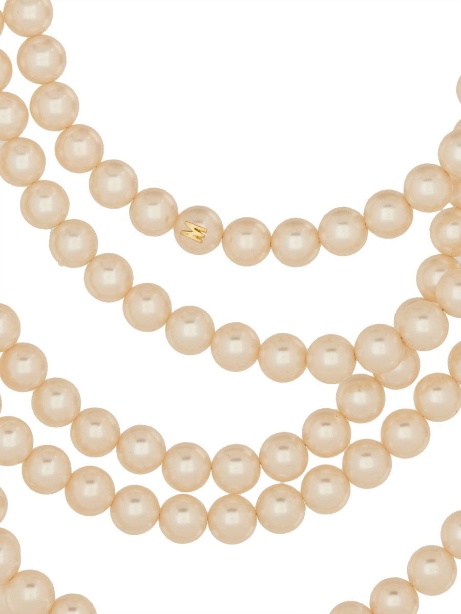 MOSCHINO COUTURE Elegant Pearl-Embellished Necklace