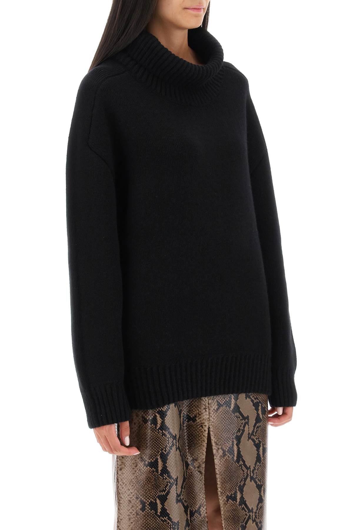 Áo len Cashmere đen thời trang cho phụ nữ - Bộ sưu tập FW23