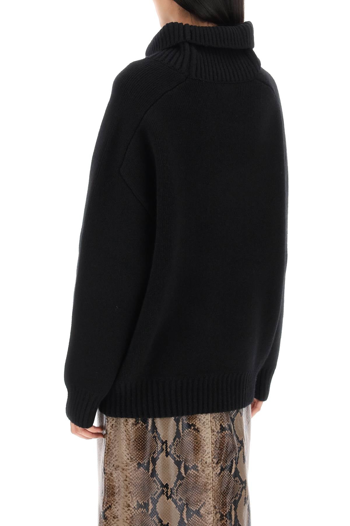 KHAITE Black Cashmere Sweater for Women - FW23 Collection