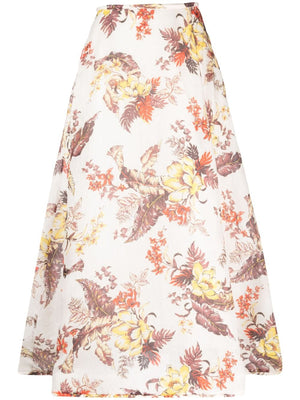 ZIMMERMANN Floral Print Maxi Skirt