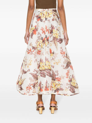 ZIMMERMANN Floral Print Maxi Skirt