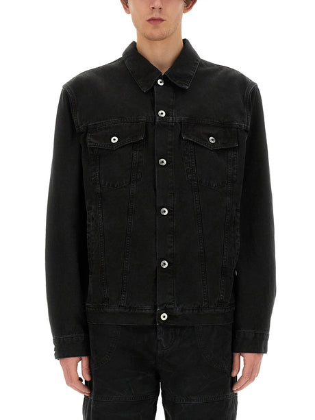 OFF-WHITE Men's Cotton Denim Shirt Jacket - Size L