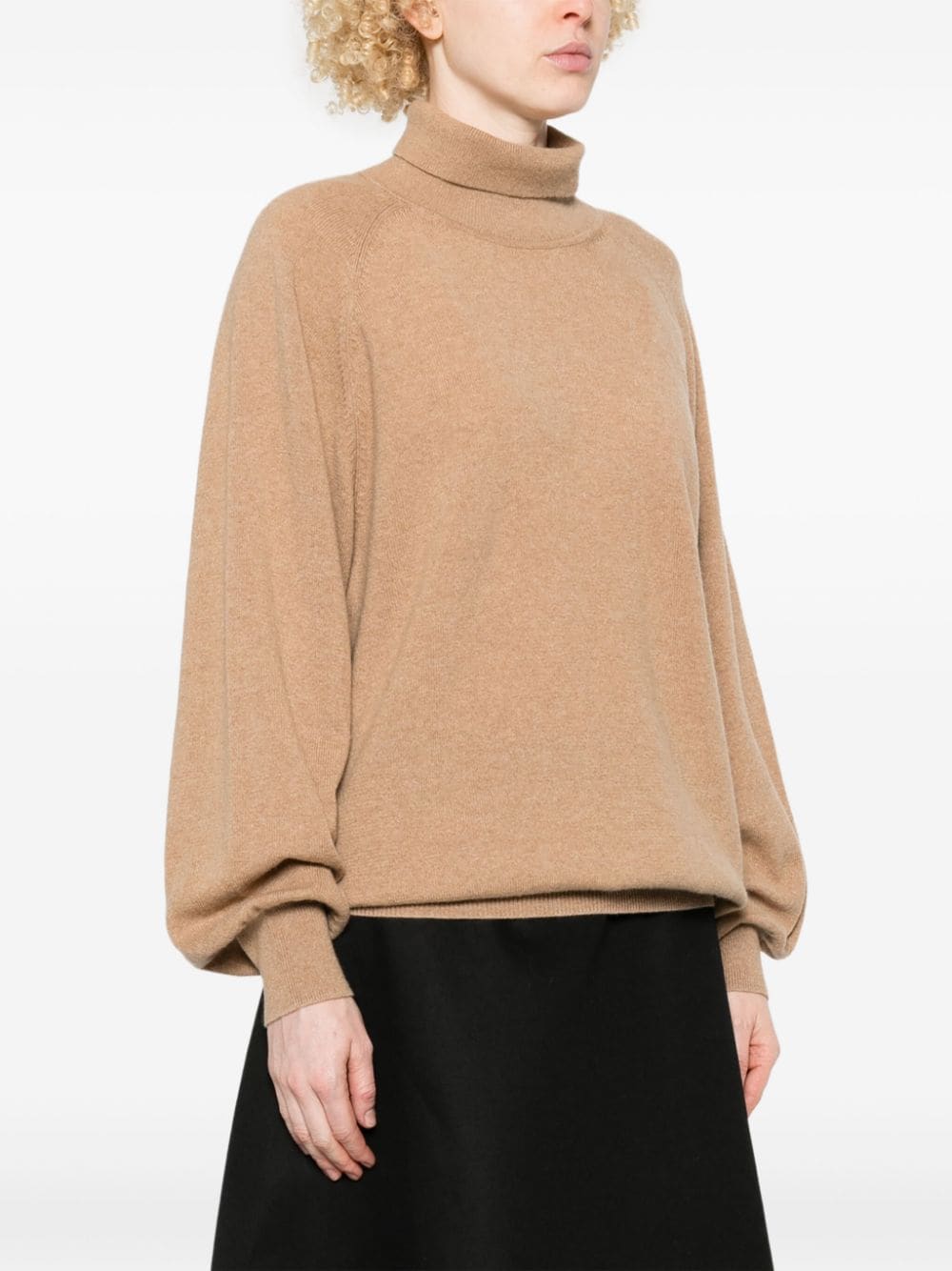 KHAITE High Neck Cashmere Blend Sweater for Women