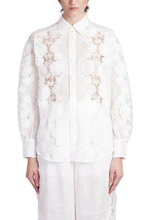 Áo Blouse Linen Thêu Hoa Tinh Tế