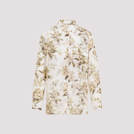 ZIMMERMANN Golden Multicolor Ramie Shirt