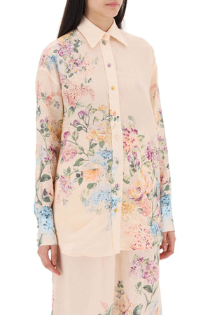 ZIMMERMANN Floral Print Ramie Shirt for Women - FW24