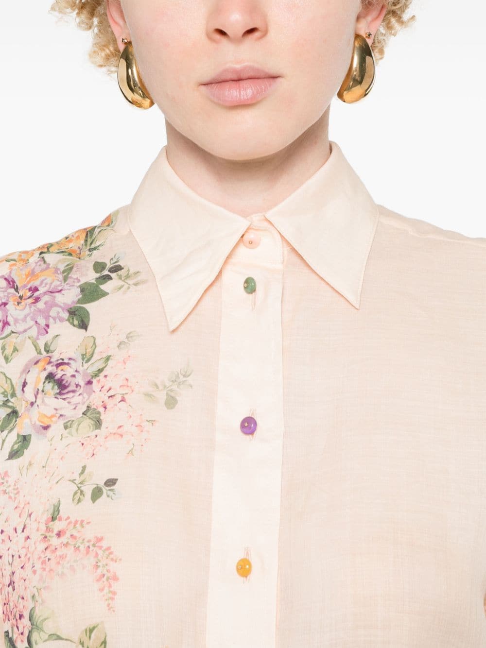 ZIMMERMANN Eco-Conscious Floral Print Relaxed Shirt