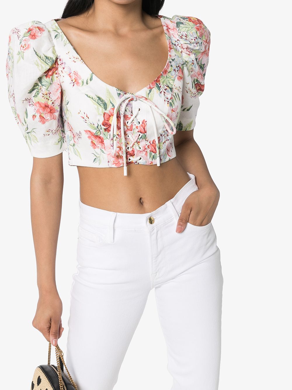 ZIMMERMANN Laced Mini Crop Top