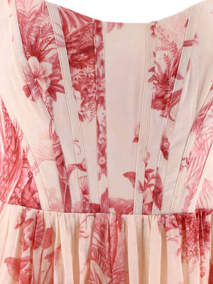 ZIMMERMANN Feminine Pink Midi Dress for Fashion-Forward Women