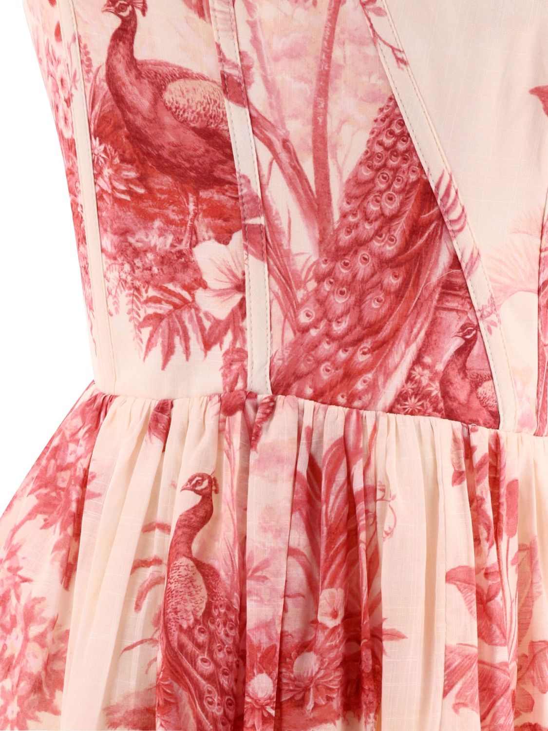 ZIMMERMANN Feminine Pink Midi Dress for Fashion-Forward Women