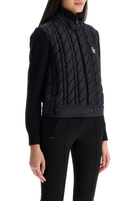 MONCLER GRENOBLE Mini Hybrid Wool and Nylon Cardigan for Women