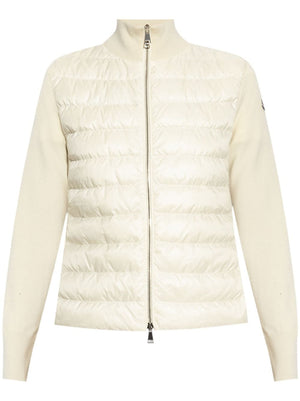 MONCLER Elegant Padded Wool Cardigan