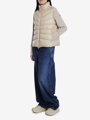 MONCLER Luxury Padded Wool Cardigan with Down Lining