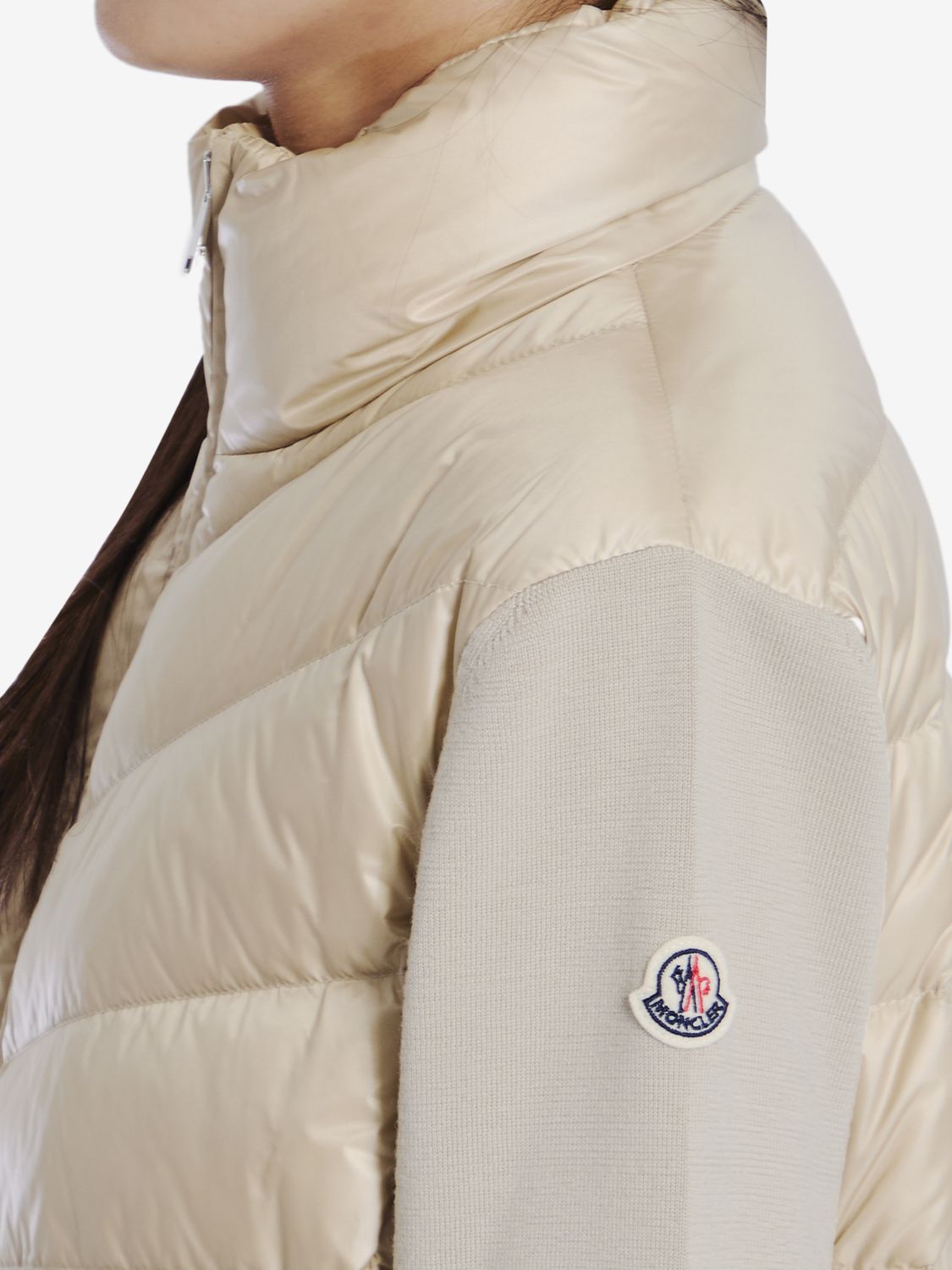 MONCLER Luxury Padded Wool Cardigan with Down Lining