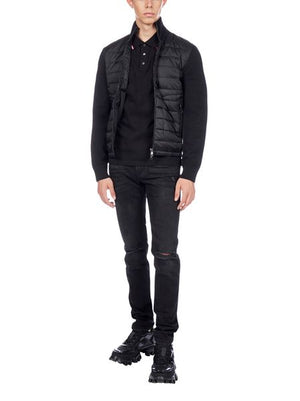 MONCLER Luxury Black Wool-Blend Cardigan