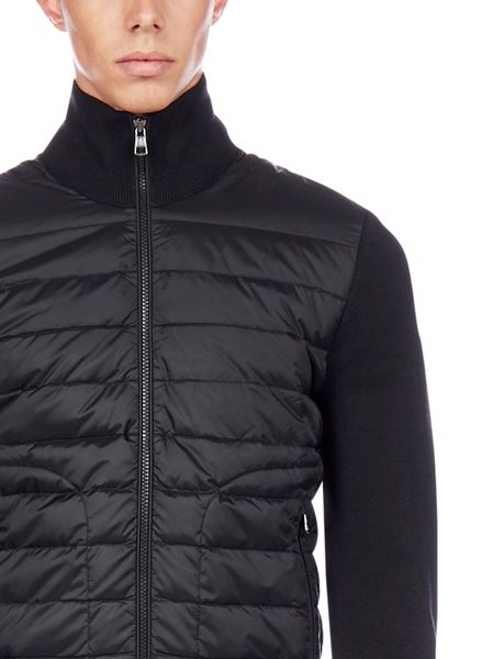 MONCLER Luxury Black Wool-Blend Cardigan