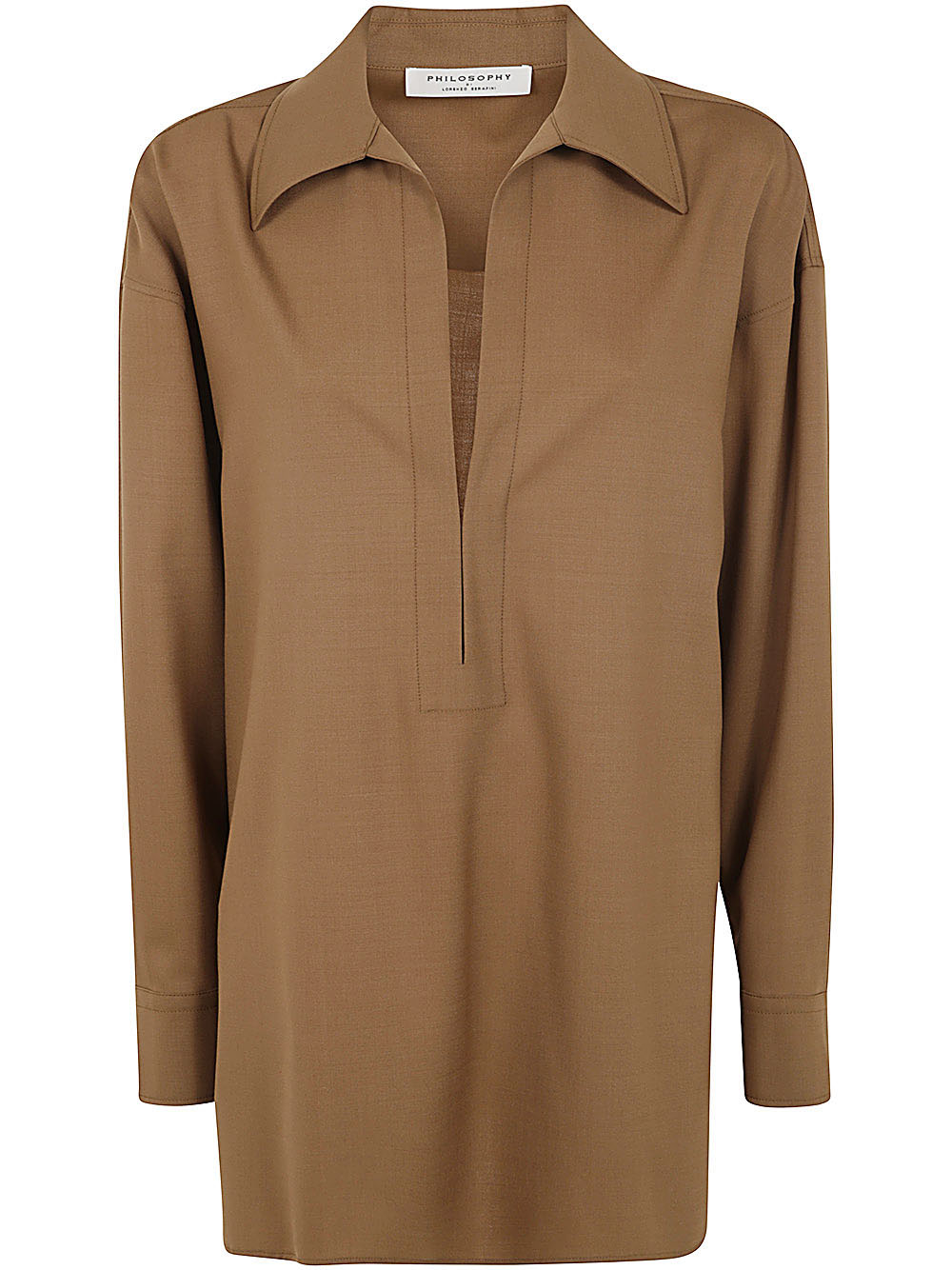 PHILOSOPHY DI LORENZO SERAFINI Tropical Wool Shirt for Women - FW24 Collection