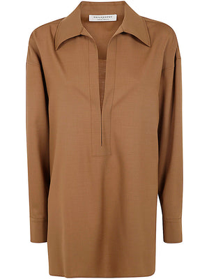 PHILOSOPHY DI LORENZO SERAFINI Tropical Wool Shirt for Women - FW24 Collection