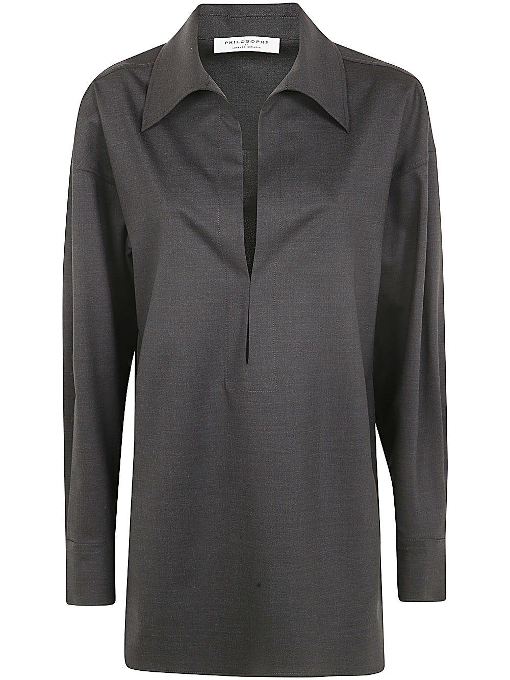 PHILOSOPHY DI LORENZO SERAFINI Tropical Wool Shirt for Women - FW24 Collection