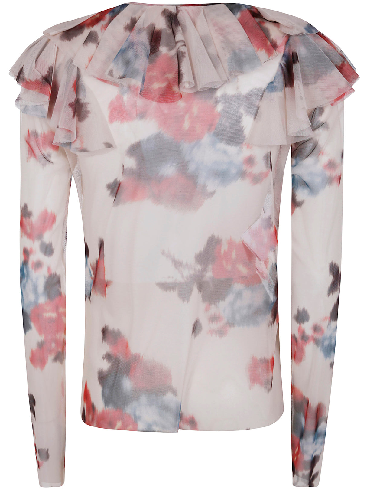 PHILOSOPHY DI LORENZO SERAFINI Floral Print Tulle Shirt