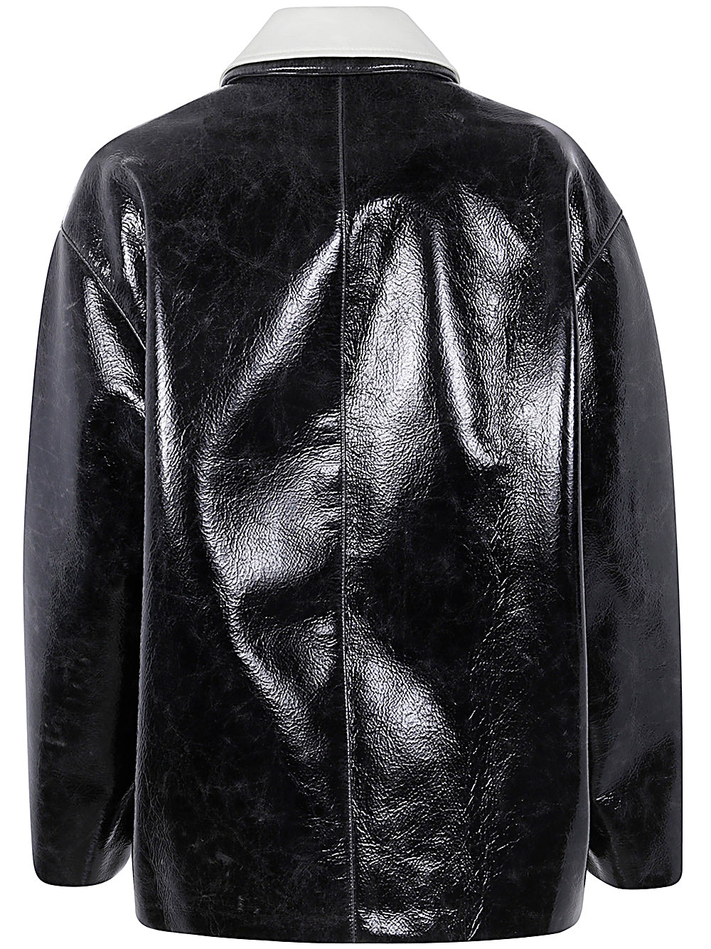 PHILOSOPHY DI LORENZO SERAFINI Glass Effect Coated Wool Jacket for Women