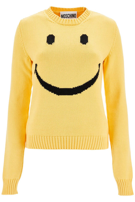 MOSCHINO COUTURE Smiley Cotton Blend T-Shirt (Size 40)