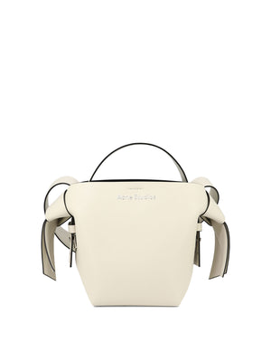 ACNE STUDIOS Mini Musubi White Calf Leather Top-Handle Shoulder Bag for Women SS24