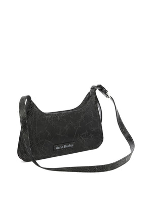 ACNE STUDIOS "Mini Platt" Women's Black Leather Shoulder Bag