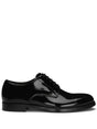 DOLCE & GABBANA Classic Black Leather Derby Dress Shoes for Men