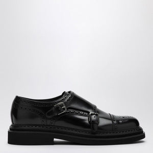 DOLCE & GABBANA Elegant Leather Monk-Strap Dress Shoes