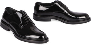 DOLCE & GABBANA Lace-Up Patent Leather Derby Dress Shoes