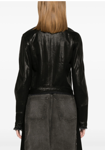 DIESEL Black Cropped Denim Jacket for Women