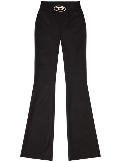 DIESEL Flared Knit Trousers with Cut-Out Detailing