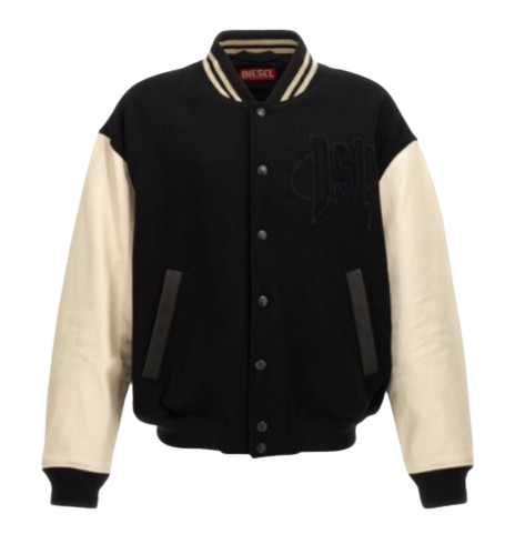 DIESEL Color-Block Wool Blend Jacket for Men