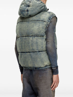 DIESEL Padded Denim Gilet for Men