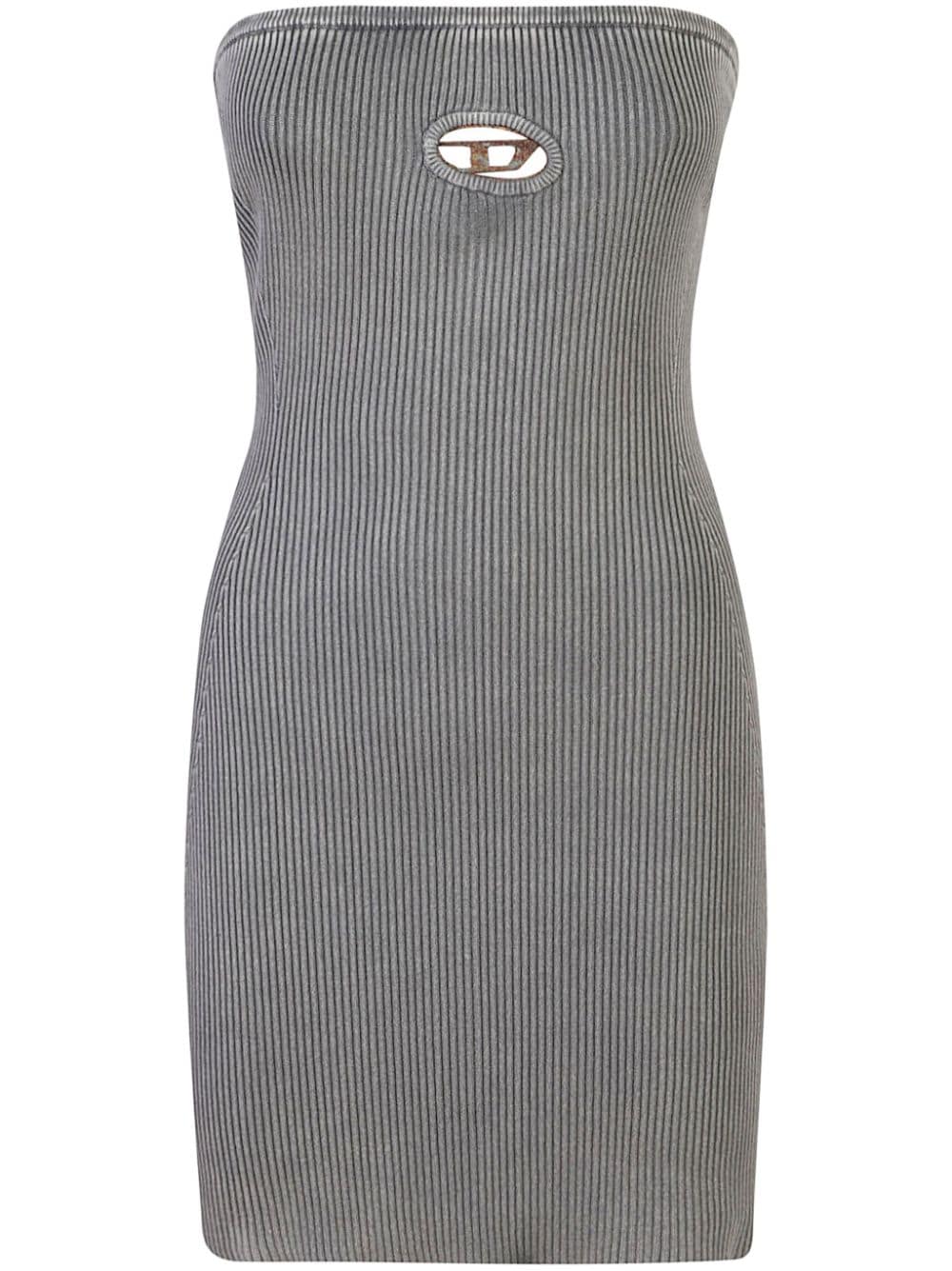 DIESEL Strapless Mini Ribbed Dress