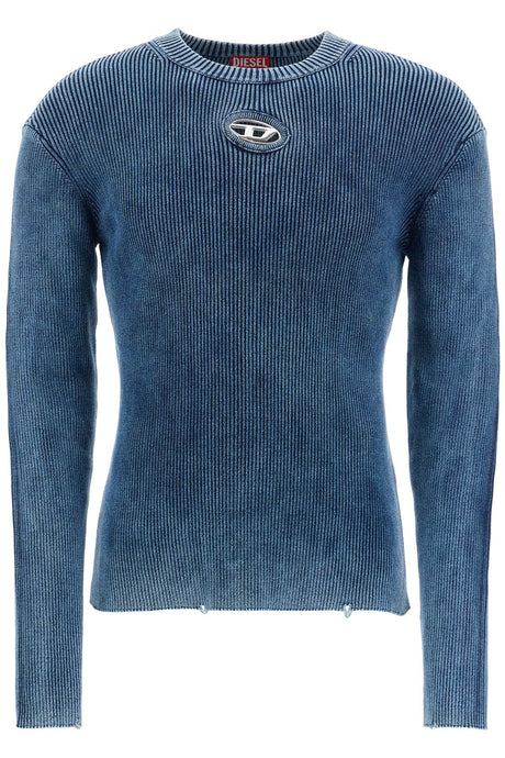 DIESEL Contemporary Vertical Ribbed Cotton Sweater