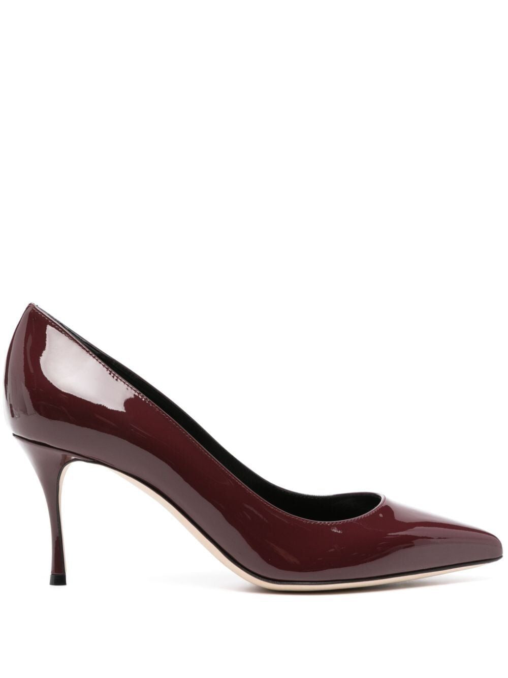 SERGIO ROSSI Elegant 70MM Godiva Patent Leather Pumps