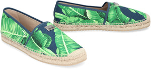 DOLCE & GABBANA Blue Canvas Espadrilles for Men with Banano Print - SS24 Collection