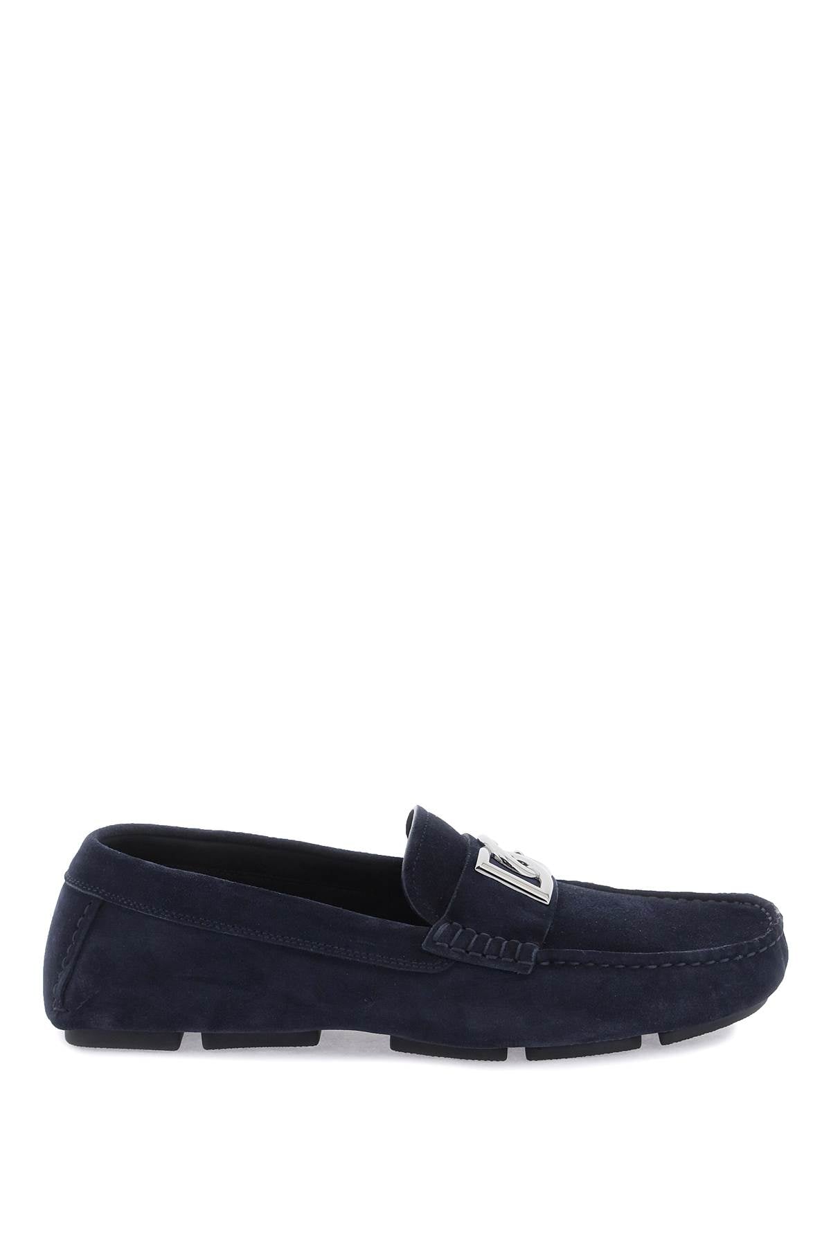 DOLCE & GABBANA Blue Suede Drivers for Men