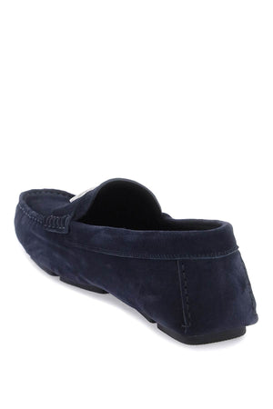 DOLCE & GABBANA Blue Suede Drivers for Men