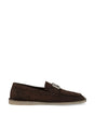 DOLCE & GABBANA DG Logo Plaque Suede Loafers for Men - FW24