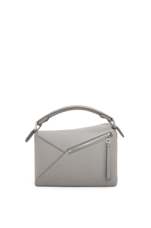 LOEWE Women's Pearl Grey Mini Puzzle Edge Calfskin Handbag FW24