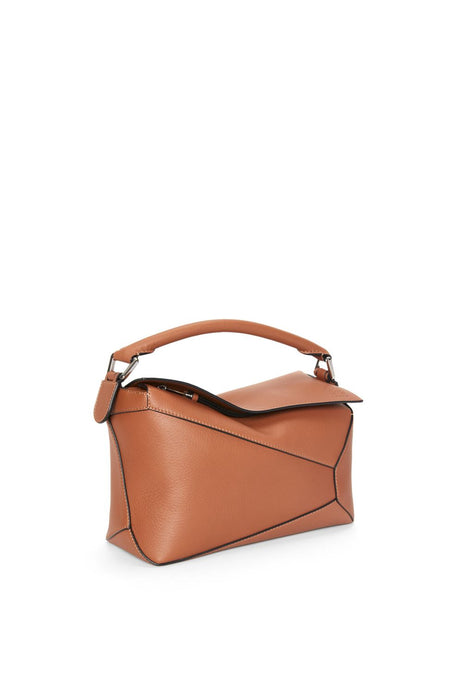 LOEWE Small Puzzle Edge Beige Calfskin Handbag for Women Fall/Winter 2024