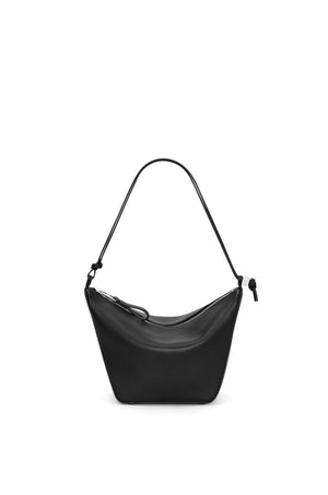 LOEWE Mini Hammock Hobo Handbag in Black Calfskin for Women